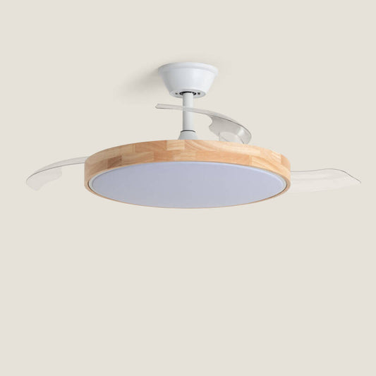 OSKIVO | plafondventilator met verlichting en intrekbare bladen 106 cm | 3000-5700K 2560 lm | wit met hout