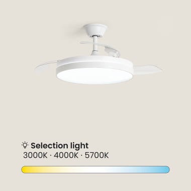 PRUNARO | plafondventilator met verlichting en uitschuifbare bladen 106 cm | 32W 3000-5700K 2560 lm | zwart of wit
