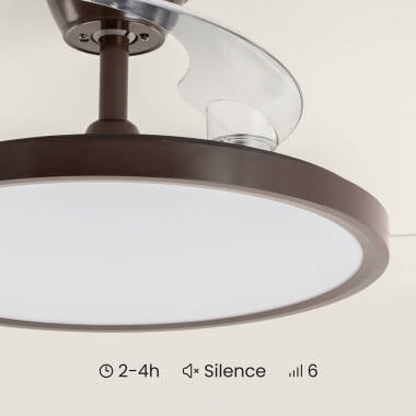 MARVIVO | plafondventilator met verlichting en inklapbare bladen 106 cm | 15W 3000-5700K 2560 lm | bruin of beige