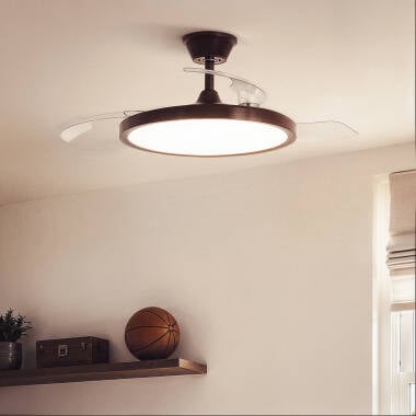 MARVIVO | plafondventilator met verlichting en inklapbare bladen 106 cm | 15W 3000-5700K 2560 lm | bruin of beige