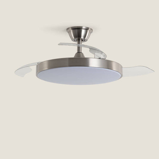 NORPARO | plafondventilator met verlichting en inschuifbare bladen 106 cm | 32W 3000-5700K 2560 lm | nikkel