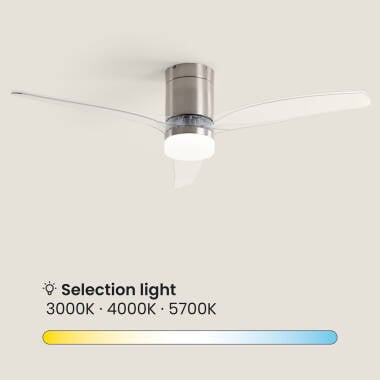 KLUNIVO | plafondventilator met verlichting 132 cm | 18W 3000-5700K 1440 lm | nikkel, wit of zwart