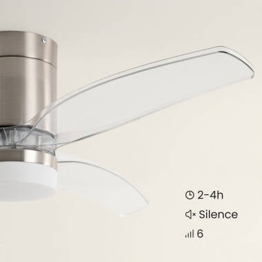 KLUNIVO | plafondventilator met verlichting 132 cm | 18W 3000-5700K 1440 lm | nikkel, wit of zwart