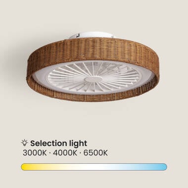 BRAKIVO | plafondventilator met verlichting 50 cm | 15W 3000-6500K 1920 lm | bruin