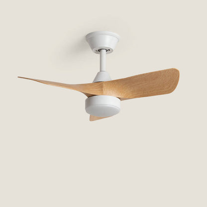 TERVIVO | plafondventilator met verlichting en houten bladen 76 cm | 3000-5700K 1280 lm | wit met hout