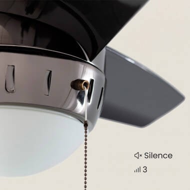 ELSPARO | plafondventilator met verlichting 66 cm | 7W 3000-6000K | zwart