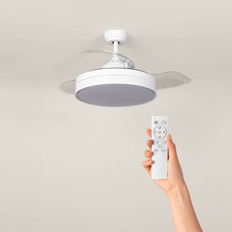 DRIMARO | plafondventilator met verlichting en inklapbare bladen 106 cm | 22W CCT 2680 lm | wit