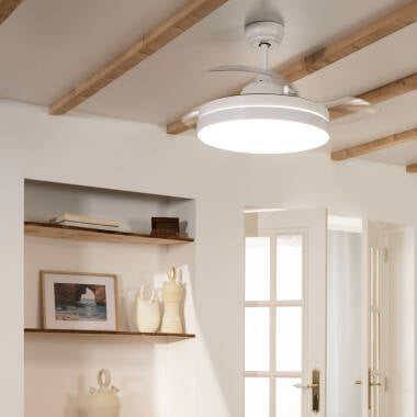 DRIMARO | plafondventilator met verlichting en inklapbare bladen 106 cm | 22W CCT 2680 lm | wit