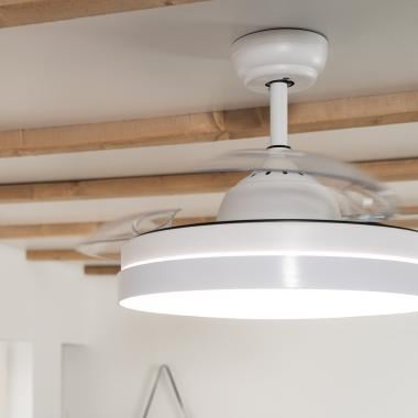 DRIMARO | plafondventilator met verlichting en inklapbare bladen 106 cm | 22W CCT 2680 lm | wit
