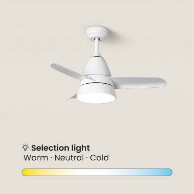 VELZARO | plafondventilator met verlichting 91 cm | 15W 2700-6500K 1500 lm | wit