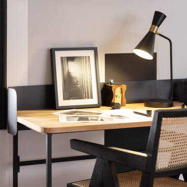 VINTARO bureaulamp van metaal met scharnierarm in zwart, afbeelding 2