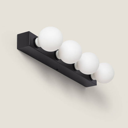 Wandlamp Culmivo zwart metaal met vier spots