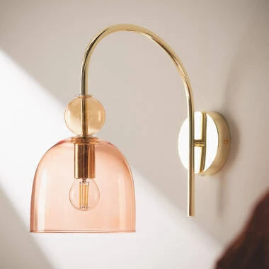 Wandlamp Vitraro rood glas