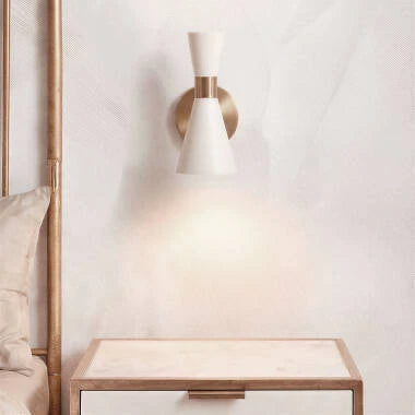 Wandlamp Belvaro metaal wit