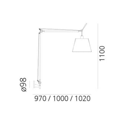 Wandlamp Pluvano in een interieur (sfeerbeeld)