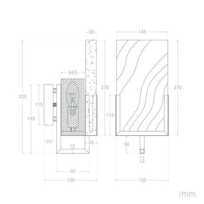 Wandlamp Uldaro glas en metaal in een interieur