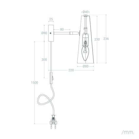 Wandlamp Wolvano goudkleurig metaal in een interieur