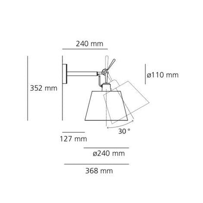 Wandlamp Ombraro in een interieur (sfeerbeeld)