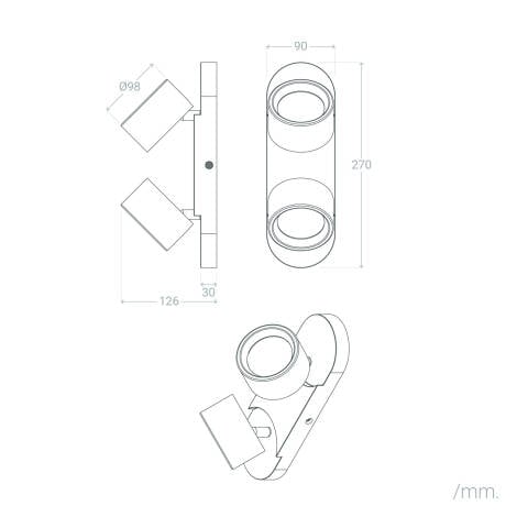 Wandlamp Fostaro in een interieur