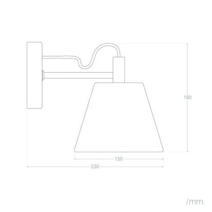 Wandlamp Indavo in een interieur