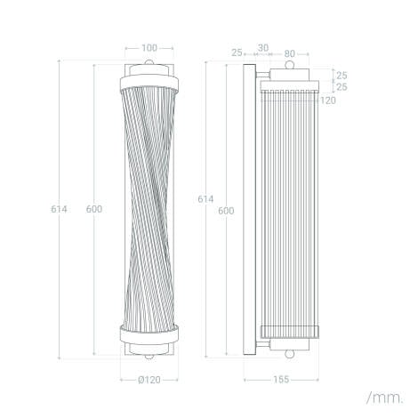 Wandlamp Lasmivo in een interieur