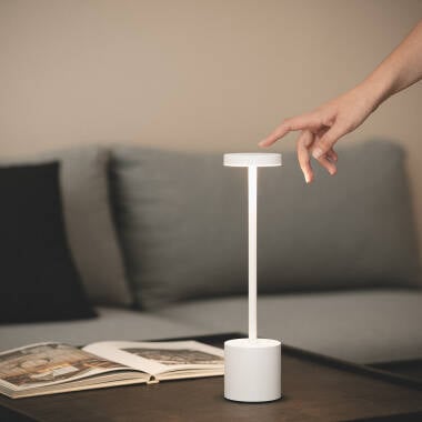 ZEBRARO oplaadbare LED tafellamp van metaal 37,5 cm, afbeelding 3